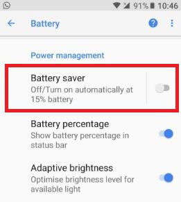 Како укључити режим уштеде батерије у Андроиду 8.1 Орео