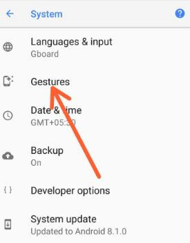 Како се користе гестови на Андроид 8.1 Орео
